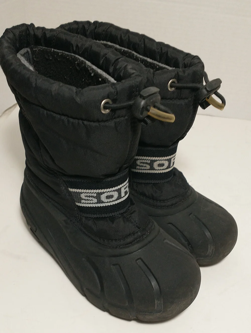 Sorel Cub Winter Boots, Waterproof / Warm, Size 12, Black, Removable Felt Liners